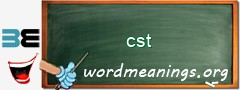 WordMeaning blackboard for cst
